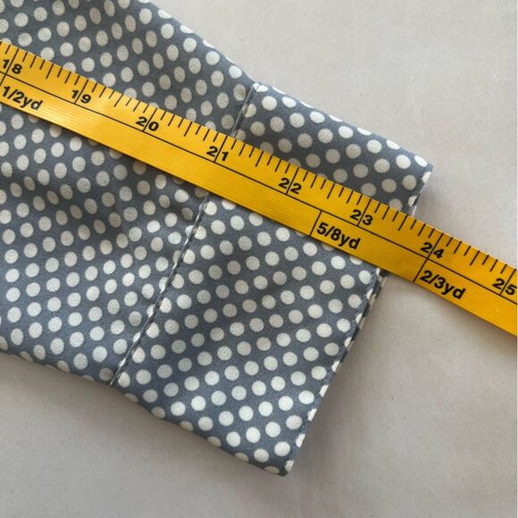 Express Shift Dress Size L Grey White Polka Dot Long Sleeves Belt Pockets - Picture 13 of 14